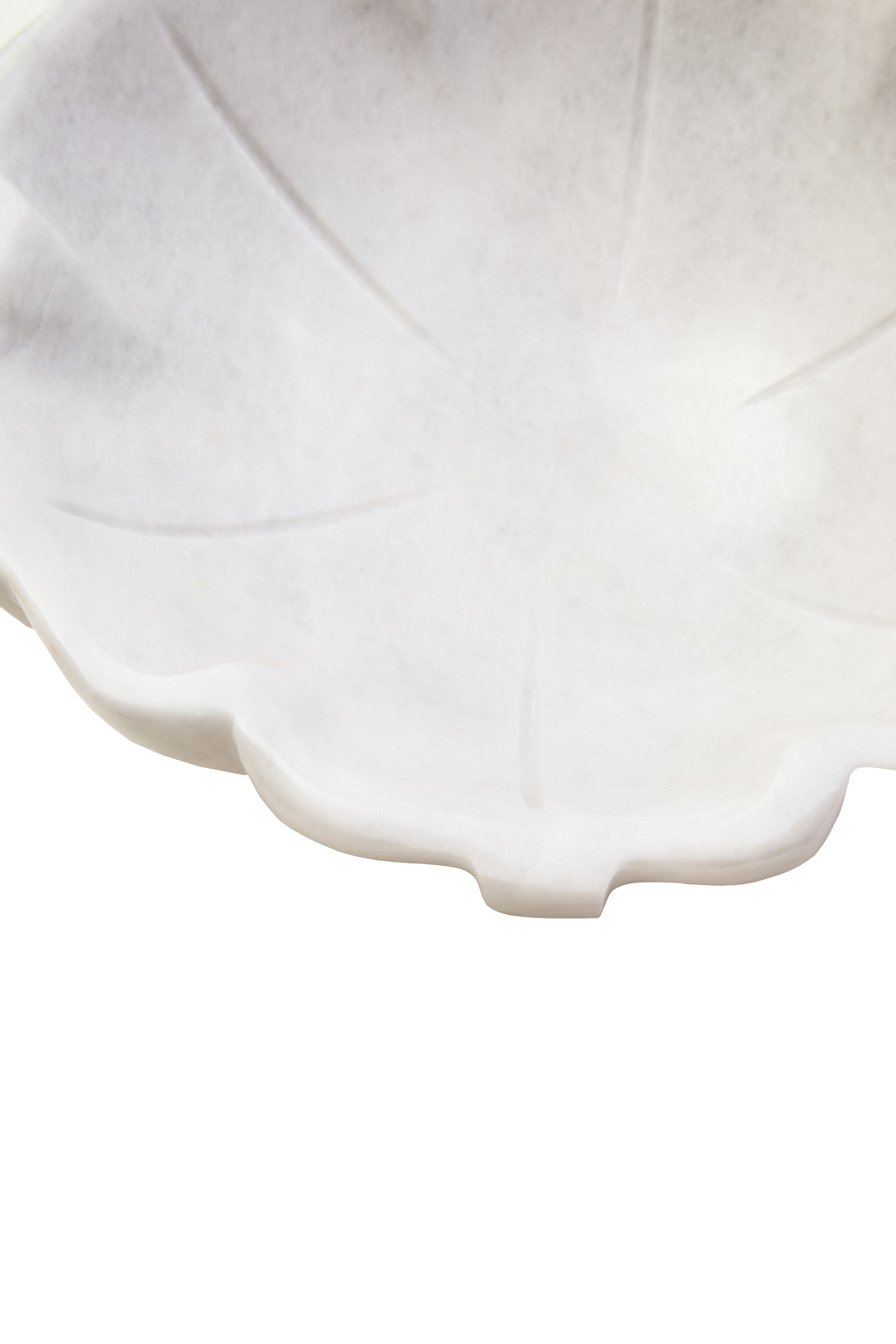 Visso White Marble Lotus Bowl | Small